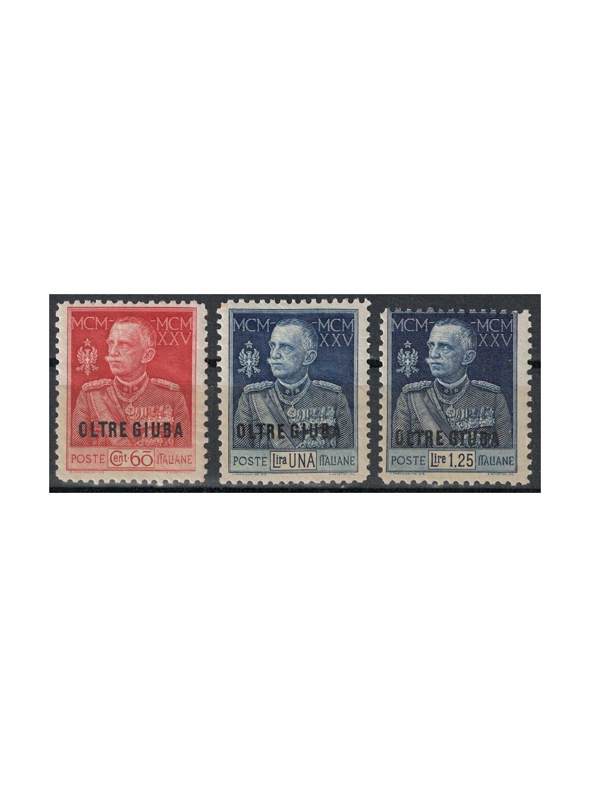 BEYOND GIUBA 1925-26 Jubilee of the King dent. 11 3v MNH**