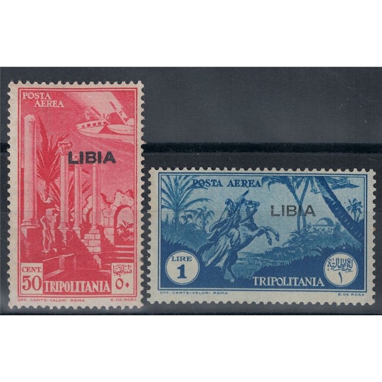 LIBIA 1937-41 Posta aerea di Tripolitania 2v MNH**