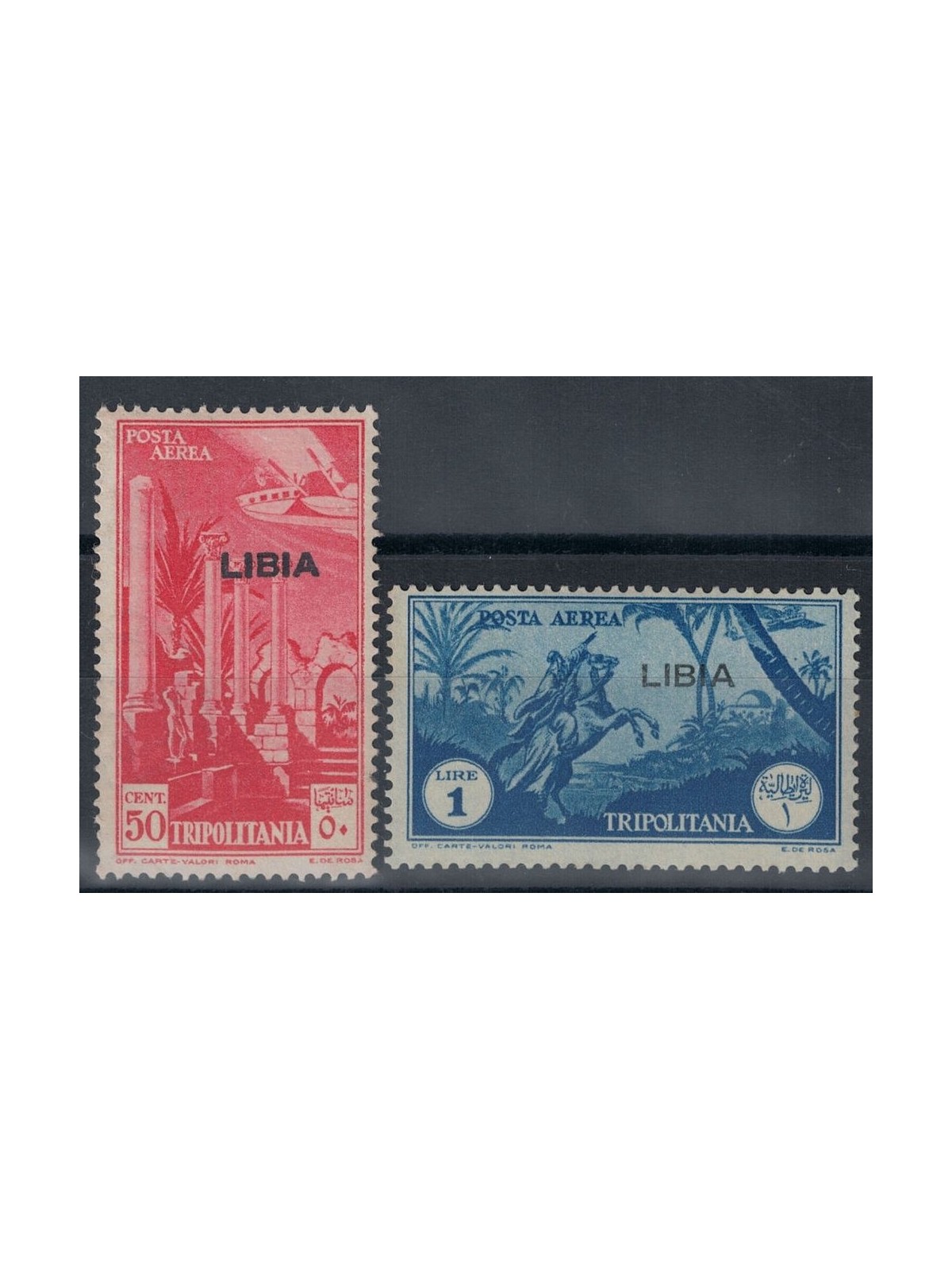 LIBYA 1937-41 Tripolitania airmail 2v MNH**