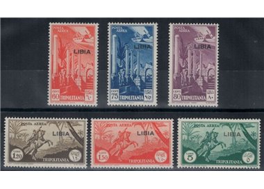 LIBYA 1941 Tripolitania airmail overprinted 6v MNH**