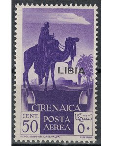 LIBYA 1936 Airmail 50c violet MNH**