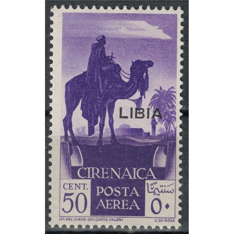 LIBYA 1936 Airmail 50c violet MNH**