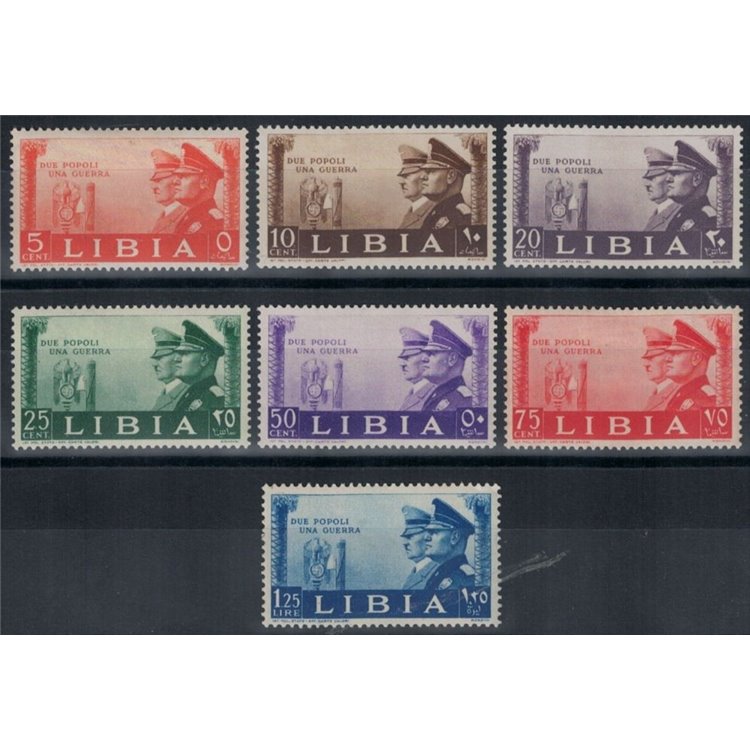 LIBYA 1941 Italian-German Alliance 7v MNH**
