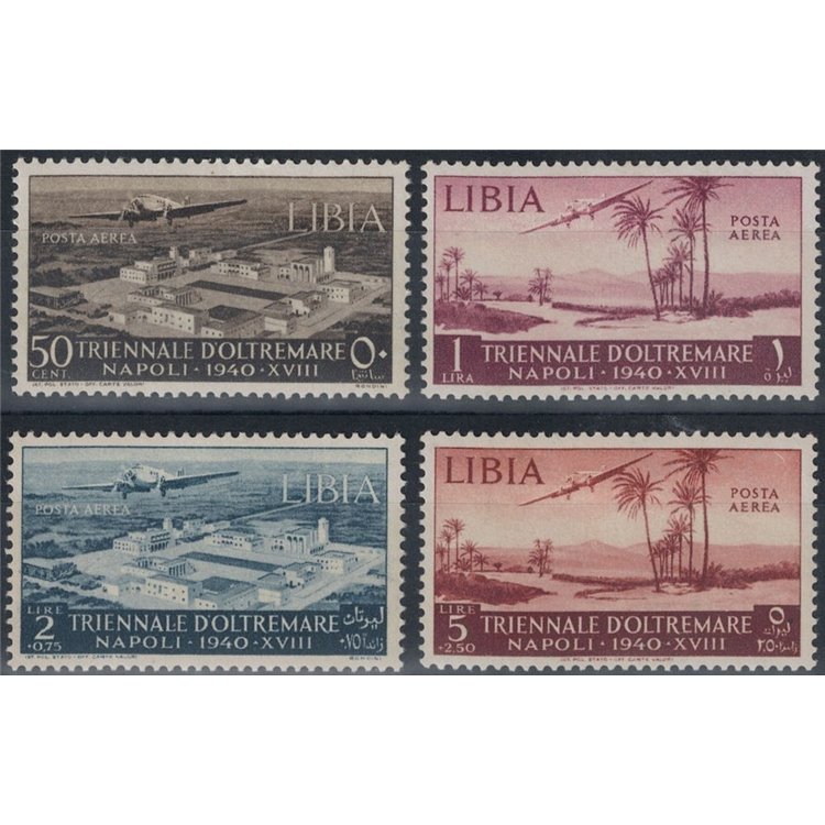 LIBIA 1940 Mostra triennale d'oltremare (posta aerea) 4v MNH**