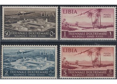 LIBIA 1940 Mostra triennale d'oltremare (posta aerea) 4v MNH**