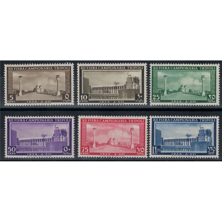 TRIPOLITANIA 1938 12ª fiera di Tripoli 6v MNH**