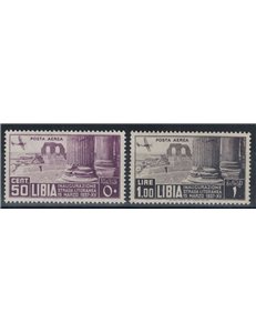 LIBYA 1937 Libyan coastal road (airmail) 2v MNH**