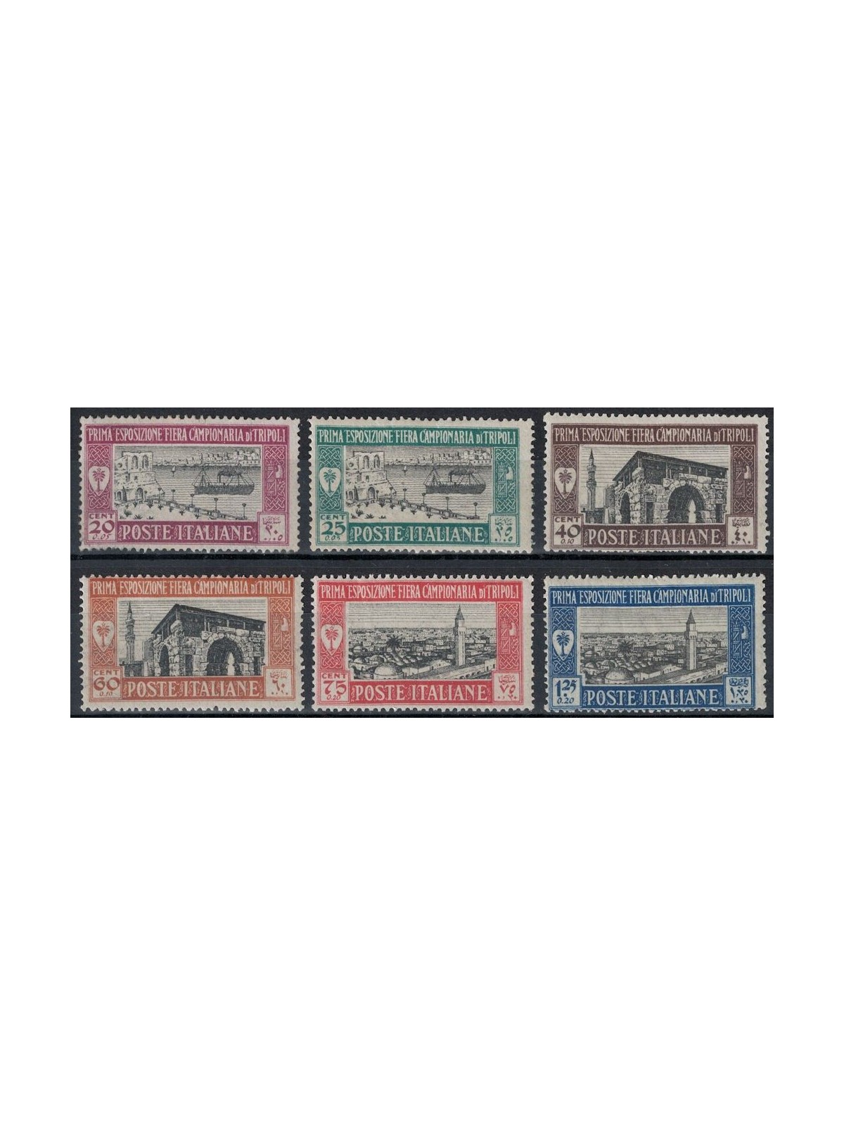 TRIPOLITANIA 1927 1ª Fiera di Tripoli 6v MNH**