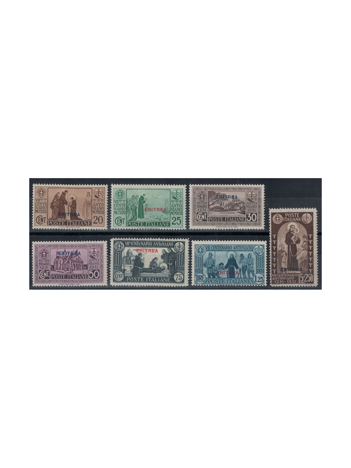 ERITREA 1931 Sant'Antonio 7v MNH**