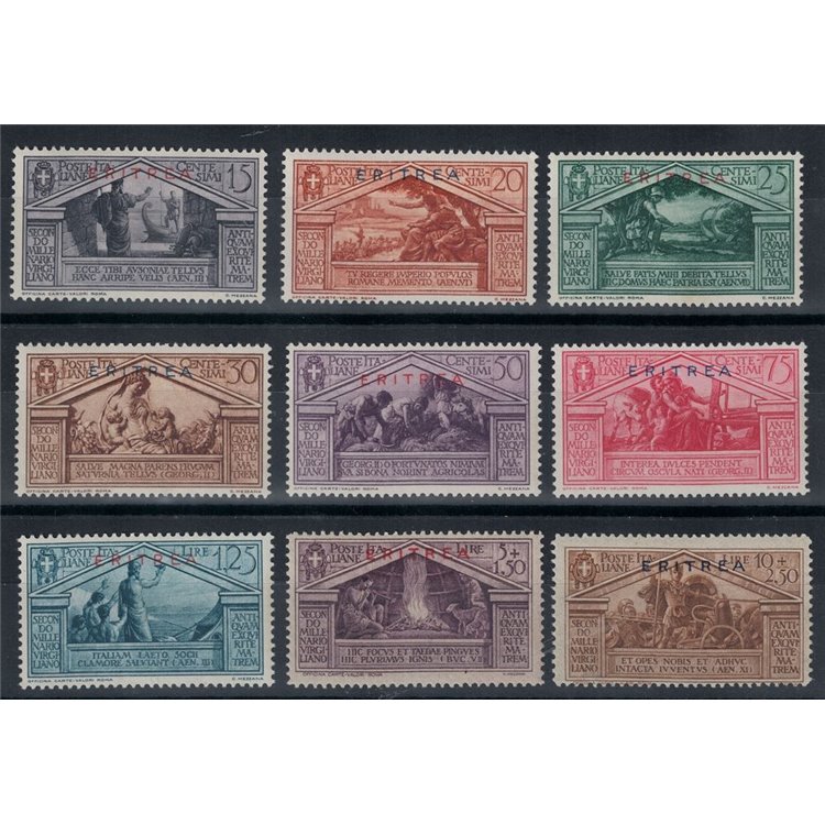 ERITREA 1930 Virgilio 9v MNH**