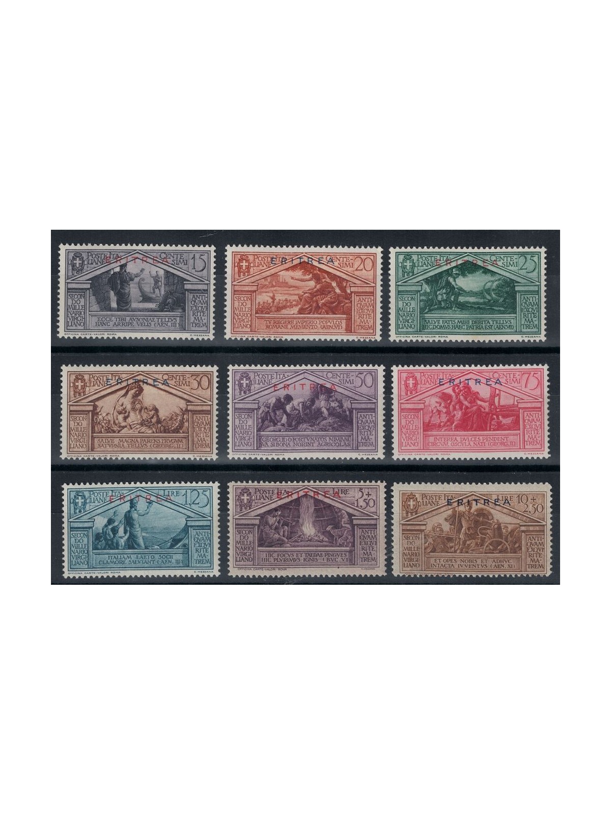 ERITREA 1930 Virgil 9v MNH**
