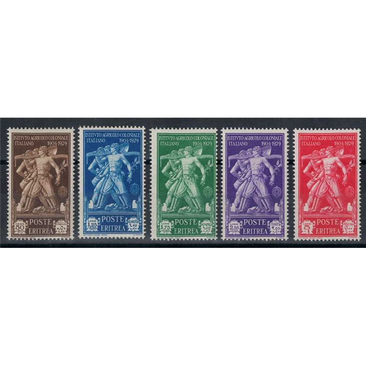 ERITREA 1930 Istituto Agricolo Coloniale Italiano 5v MNH**