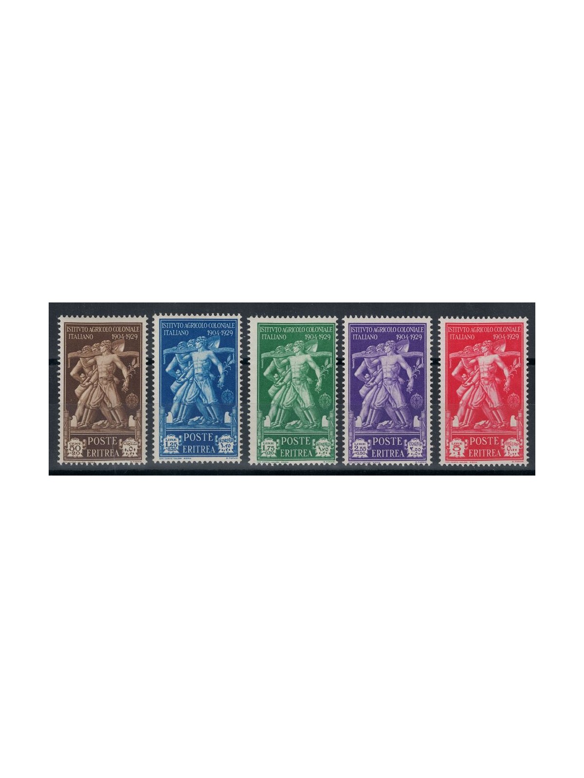 ERITREA 1930 Istituto Agricolo Coloniale Italiano 5v MNH**