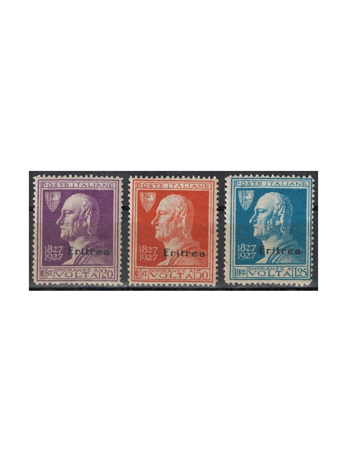 ERITREA 1927 Alessandro Volta 3v MNH**