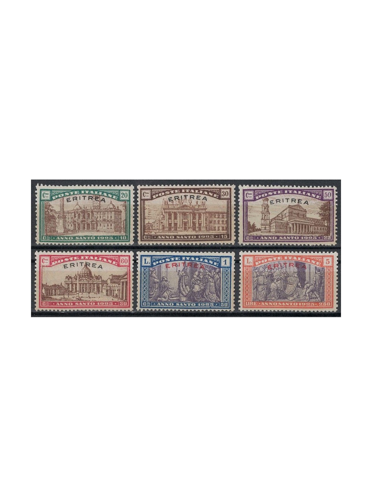 ERITREA 1925 Anno Santo 6v MNH**