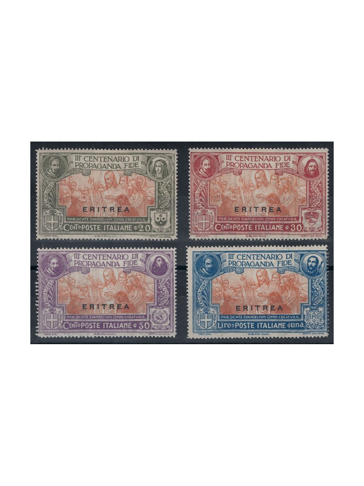 ERITREA 1923 Centenario Propaganda Fide 4v MNH**