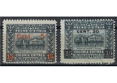 ERITREA 1916 Pictorial, overprinted 2v MNH**