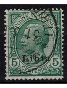 LIBYA 1912-17 5c green used