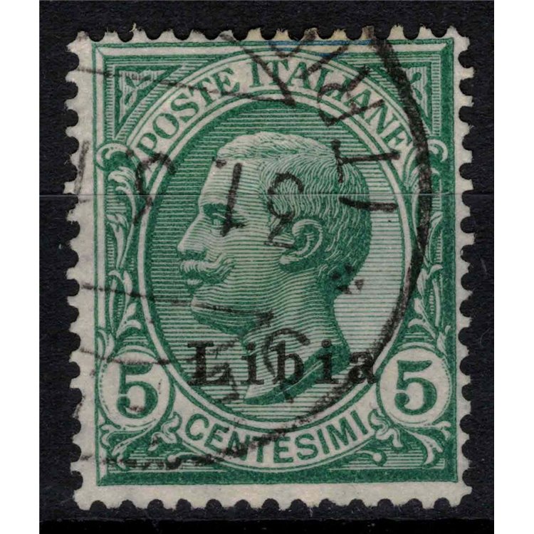 LIBYA 1912-17 5c green used