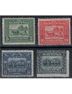ERITREA 1910-14 Pictorial series 4v MNH** ©