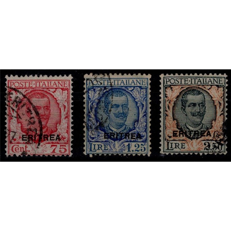 ERITREA 1926 Tipo floreale 3v us