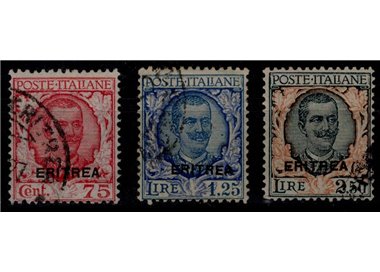 ERITREA 1926 Tipo floreale 3v us
