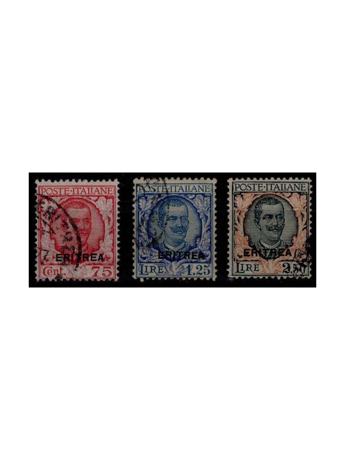 ERITREA 1926 Floral type 3v used