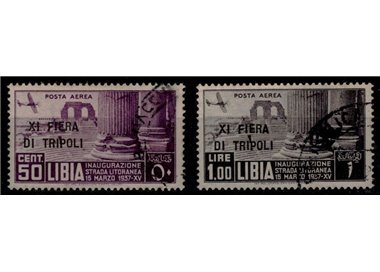 TRIPOLITANIA 1937 11ª Fiera di Tripoli (posta aerea) 2v us