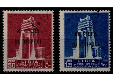 TRIPOLITANIA 1937 11th Tripoli Fair 2v used