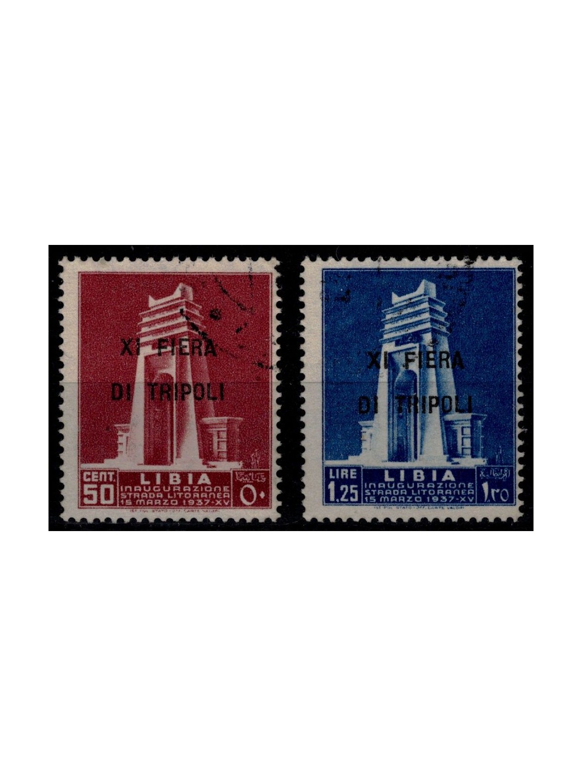 TRIPOLITANIA 1937 11th Tripoli Fair 2v used