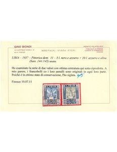 COLONIE LIBIA 1937 Serie Pittorica 2v us ©