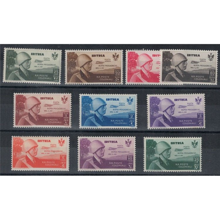 ERITREA 1934 Volo Roma-Mogadiscio 10v MNH**