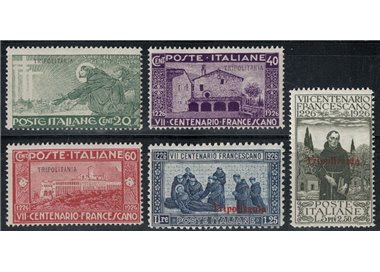 TRIPOLITANIA 1926 San Francesco 5v MNH**