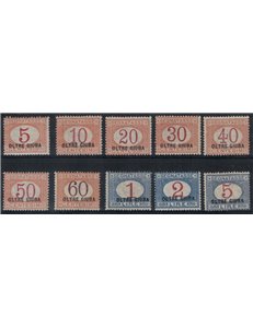 BEYOND GIUBA 1925 Tax stamp 10v MH* ©