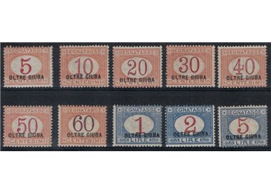 BEYOND GIUBA 1925 Tax stamp 10v MH* ©