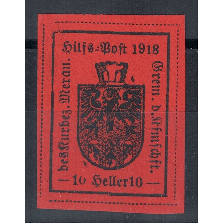 MERANO 1918 10h. arancio IV tipo 1v MH*