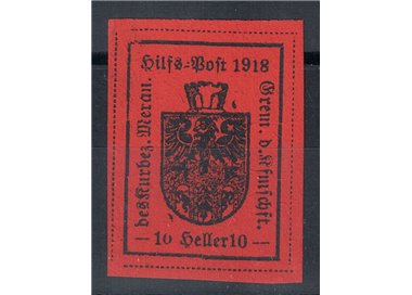 MERANO 1918 10h. arancio IV tipo 1v MH*