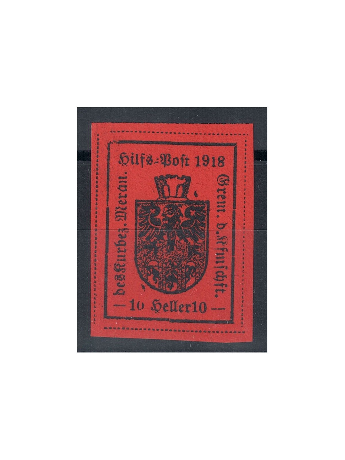 MERANO 1918 10h. arancio IV tipo 1v MH*