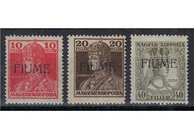 FIUME 1918/19 Carlo e Zita 3v MH*
