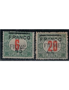 FIUME 1919 Fiume postmarks overprinted 2v MH*