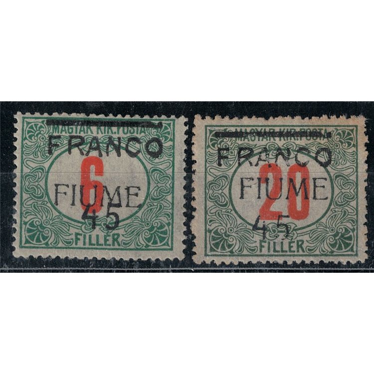 FIUME 1919 Fiume postmarks overprinted 2v MH*
