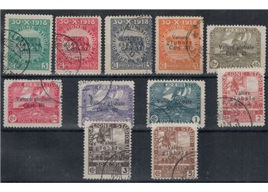 FIUME 1919 Pro Fondazione Studio overprinted 11v us