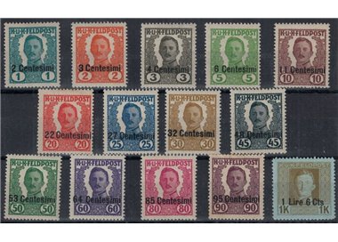 FRIULI (AUSTRIAN OCCUPATION) 1918 Military postage stamps (unissued) 14v MH*