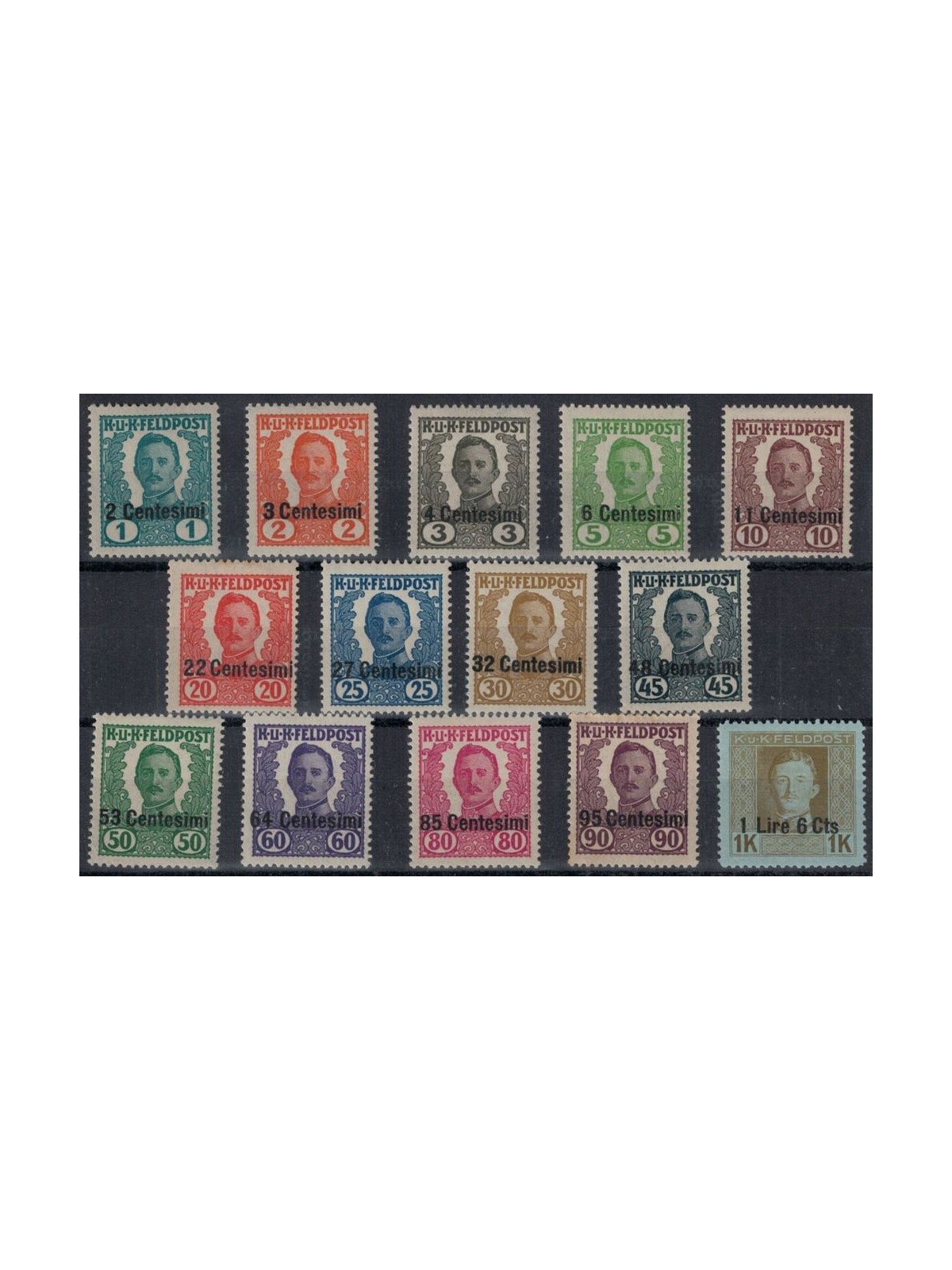 FRIULI (AUSTRIAN OCCUPATION) 1918 Military postage stamps (unissued) 14v MH*
