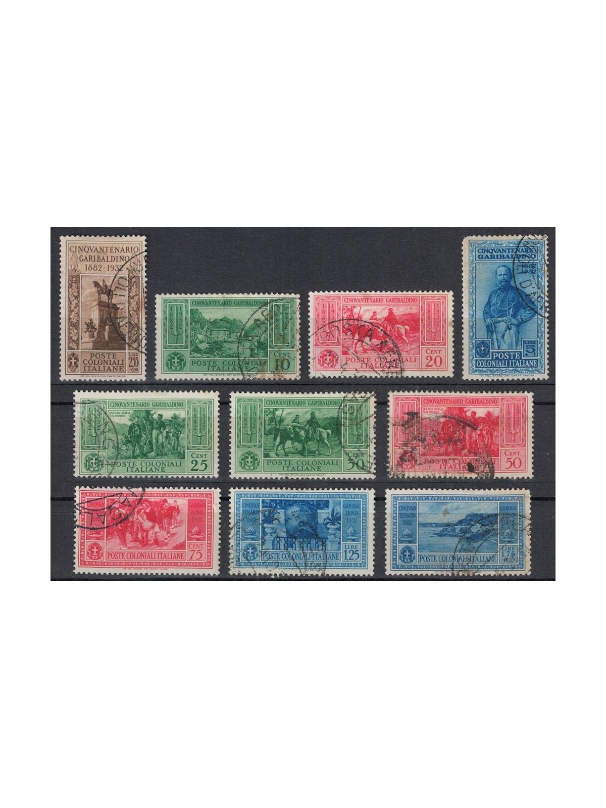 COLONIE EMISSIONI GENERALI 1932 Garibaldi 10v us