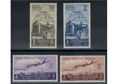 AFRICA ORIENTALE ITALIANA 1940 Triennale d'oltremare (posta aerea) 4v MNH**