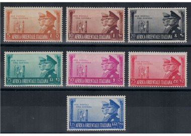 ITALIAN EAST AFRICA 1941 Italian-German brotherhood 7v MNH**