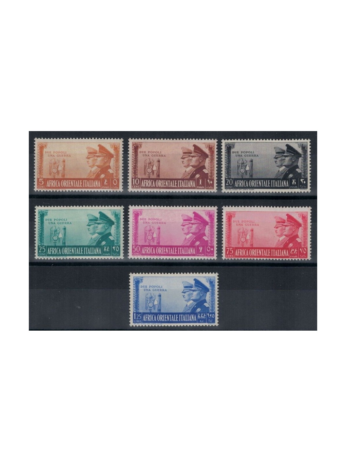 ITALIAN EAST AFRICA 1941 Italian-German brotherhood 7v MNH**