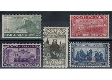 CYRENAICA 1926 St. Francis 5v MNH**