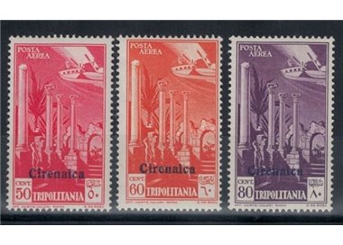 CYRENAICA 1932 Tripolitania airmail overprinted 3v MNH**